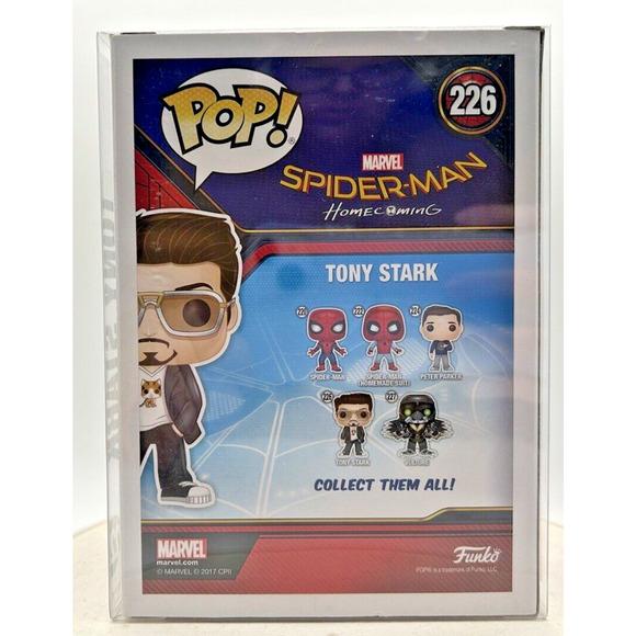 Amazon.com: Funko POP Marvel Spider-Man Homecoming Tony  Funko Pop! Spider-Man Homecoming Tony Stark #226 F22